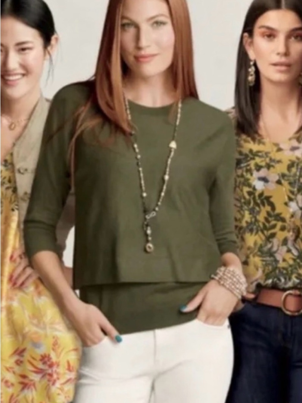 CAbi cropped sweater and matching tank